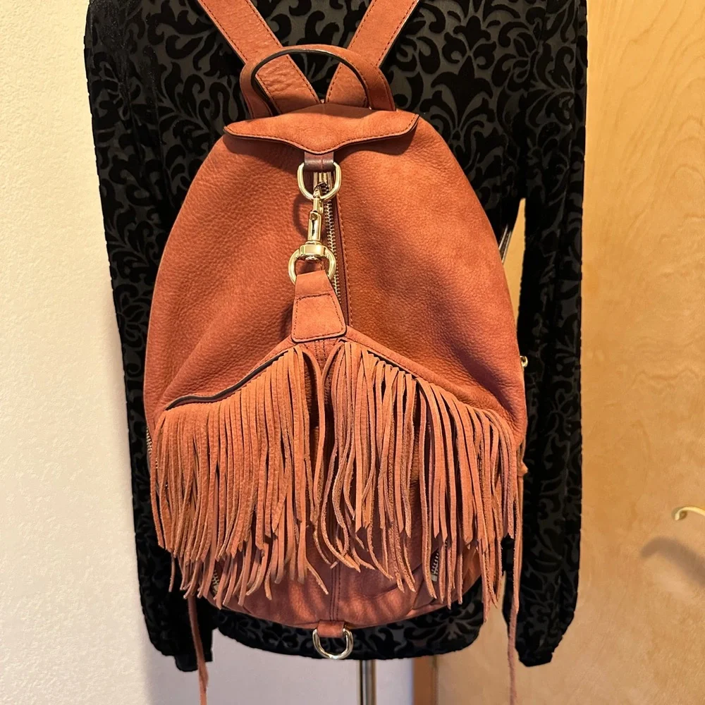 Rebecca Minkoff Convertible Julian Backpack with Fringe - Picture 2 of 11